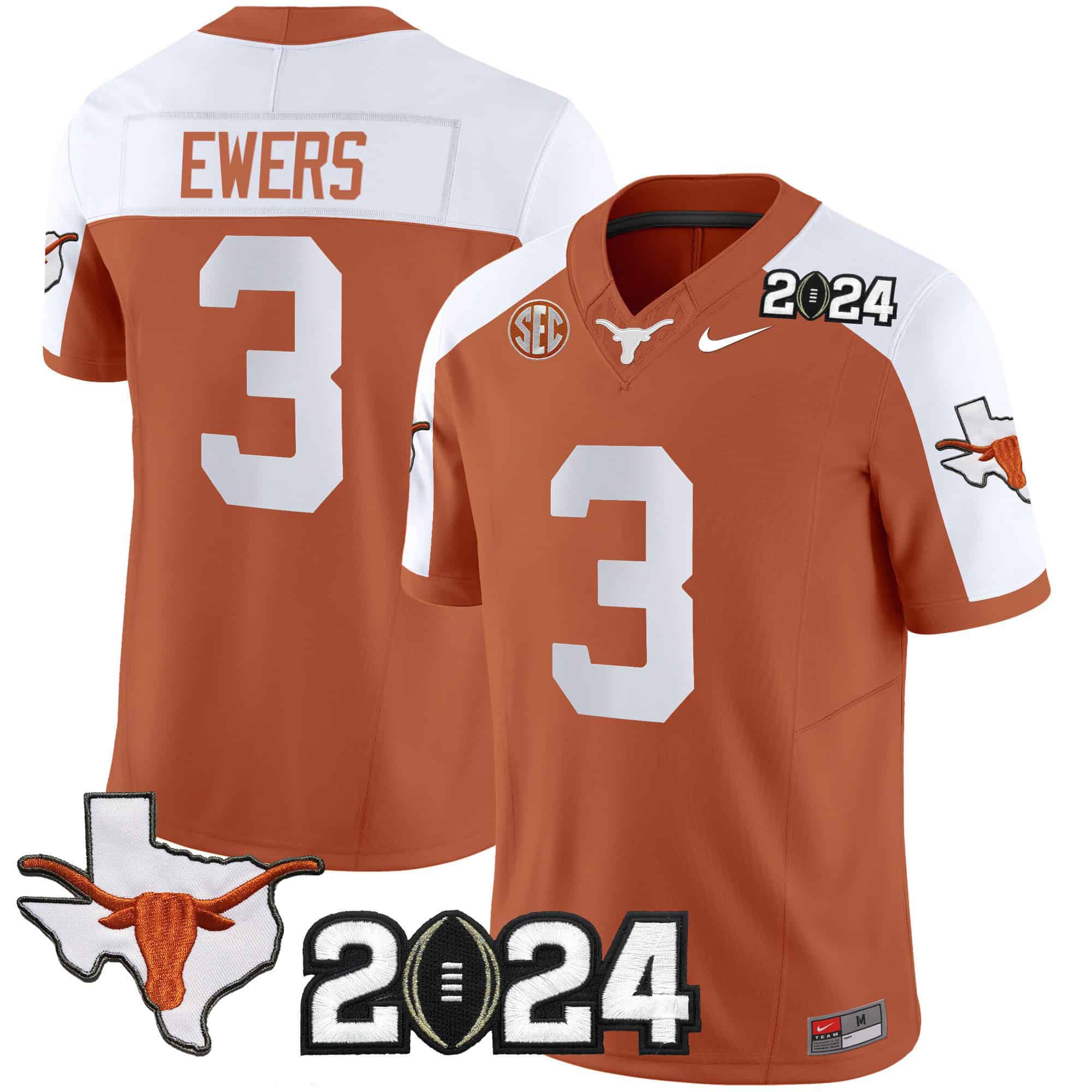 Men Texas Longhorns #3 Ewers Orange 2024 Nike Vapor Limited NCAA Jersey->indianapolis colts->NFL Jersey